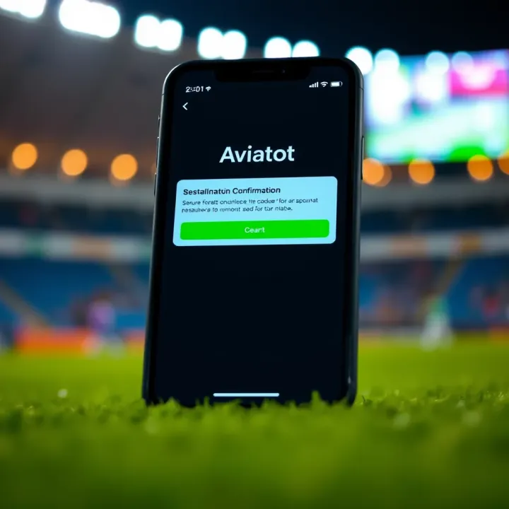 Illustration of mobile phone showing secure installation confirmation for Aviator Forebet on Android and iOS