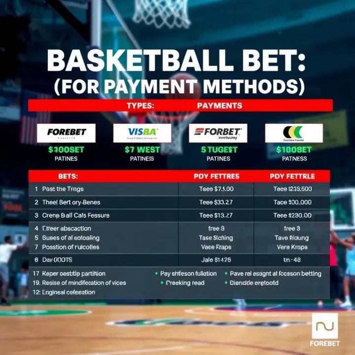 Graphic showing different types of basketball bets and local Nigerian payment options