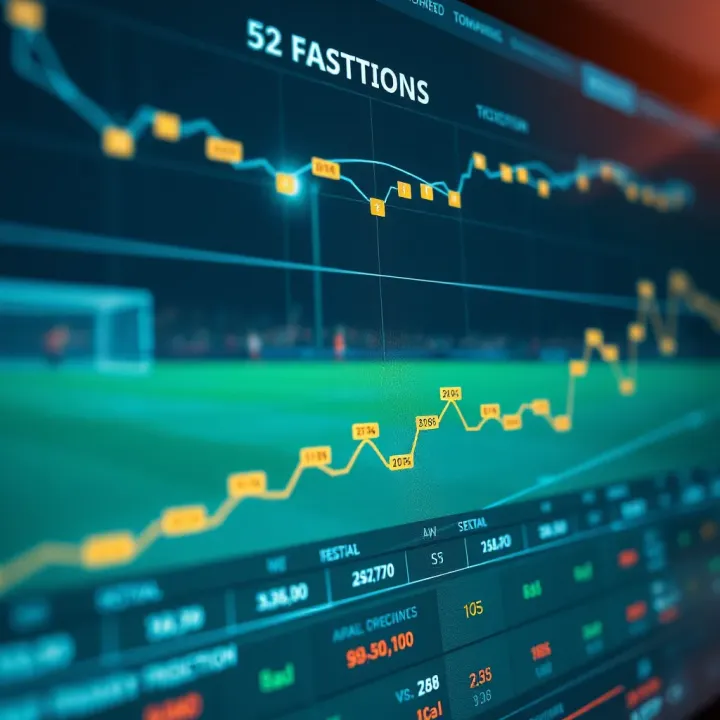 Detailed Visualization of Betensured Tomorrow Predictions Graph showing football match predictions with statistical data points and analysis charts
