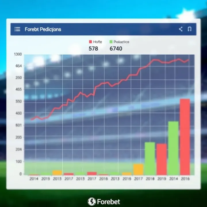 Graph displaying Forebet football match predictions with statistical data and trend analysis