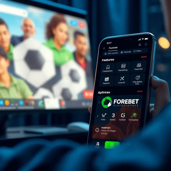 User interface showcasing Forebet Oldmobile platform features and navigation options