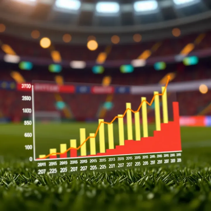 Graph showing statistical trends influencing World Cup qualification predictions
