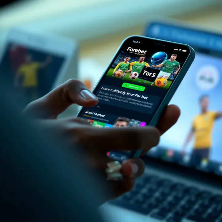 Illustration of downloading and installing Forebet app on a smartphone