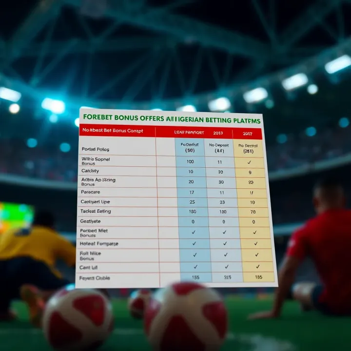 Comparison chart highlighting the benefits of Forebet's bonus against other Nigerian betting platforms