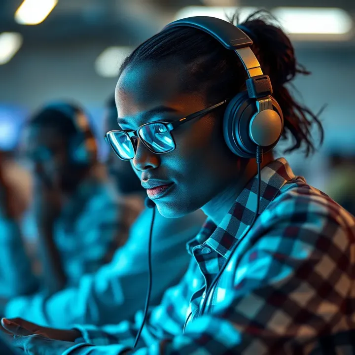Customer service team providing support via online chat