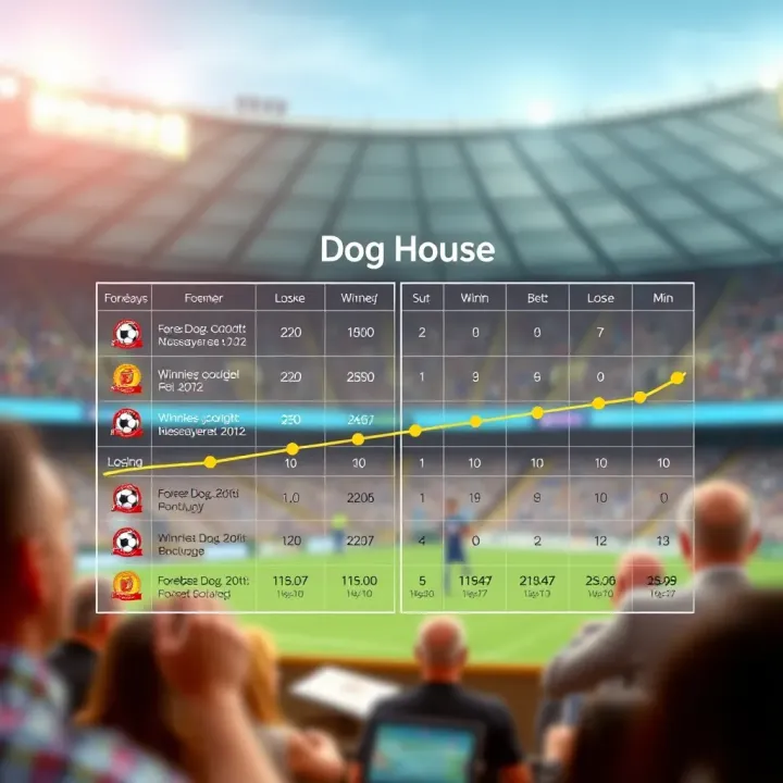 Chart illustrating the Forebet dog house system with winning and losing bets