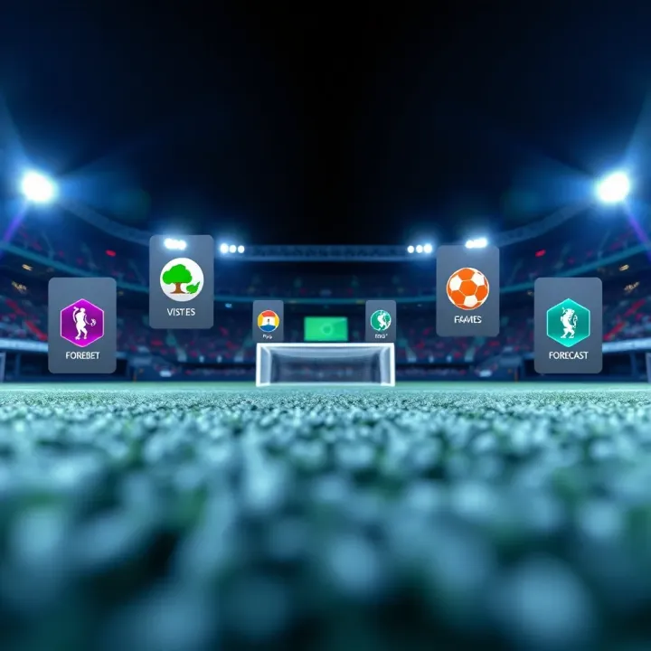 Football pitch with icons representing betting tips and match forecasts