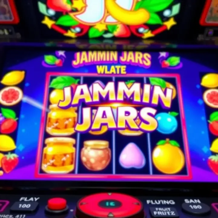 Forebet Jammin Jars Online Slot Gameplay Colorful digital slot game screen showing jam jars and fruit symbols