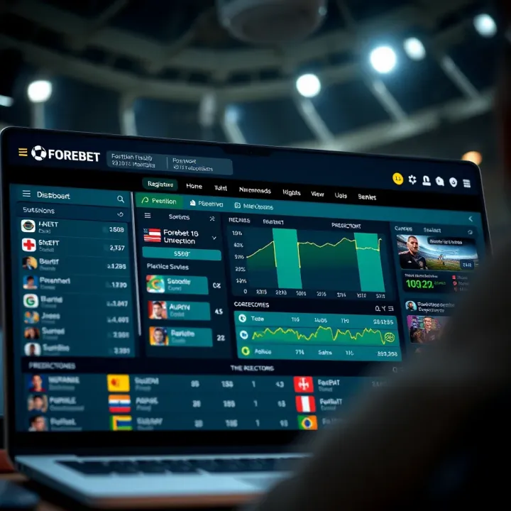 Forebet platform dashboard displaying football match predictions and statistics