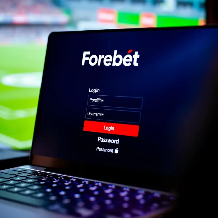 User interface of Forebet login screen showing fields for username and password on a digital device