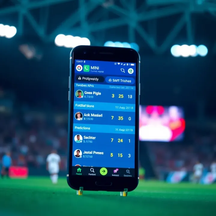 Screenshot of Forebet Mini App interface showing football match predictions and statistics