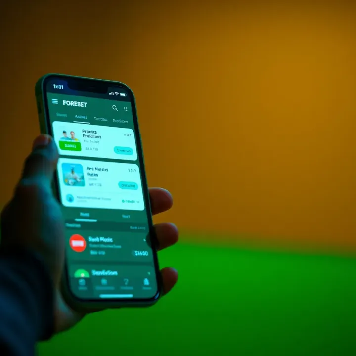 Mobile device displaying Forebet app interface with sports prediction details