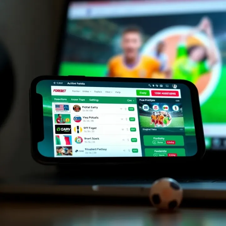 Mobile screen displaying Forebet platform with active sports predictions
