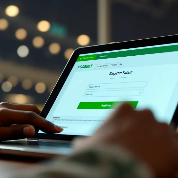 User interface showing Forebet registration form on a digital device