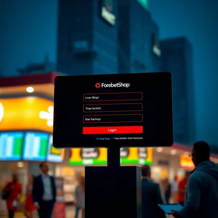 User interface showing login fields on Forebet Shop platform