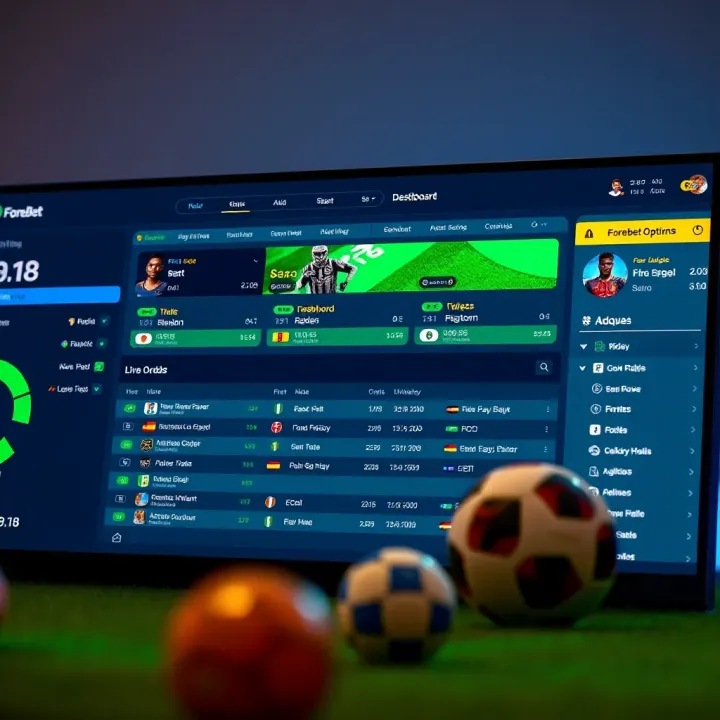 User dashboard interface showing betting options and live odds for Nigerian football leagues