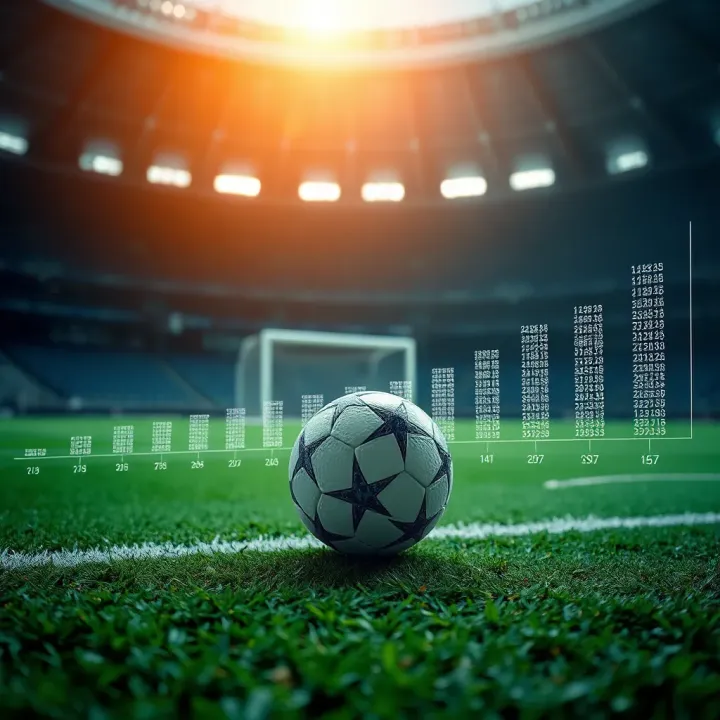 Statistical Analysis of Egyptian Premier League Predictions by Forebet Football field with statistical charts overlay representing match predictions for the Egyptian Premier League
