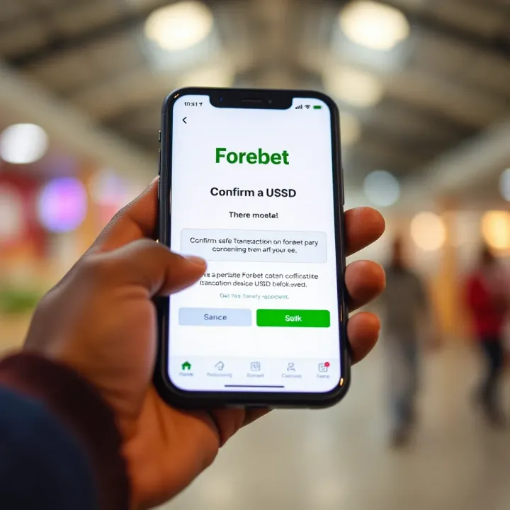 Confirming a Safe Forebet Deposit via USSD on Mobile Device Secure transaction confirmation screen on a smartphone for Forebet deposit using USSD