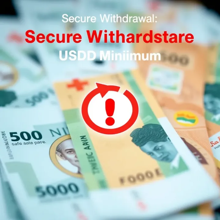 Illustration of Nigerian Naira currency notes with a safe transaction icon