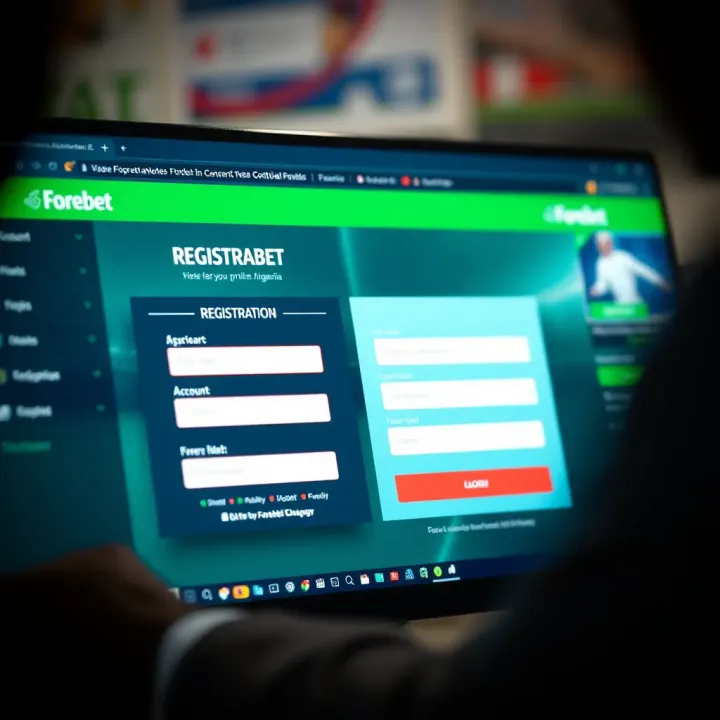 User registering an account on Forebet website with form fields visible