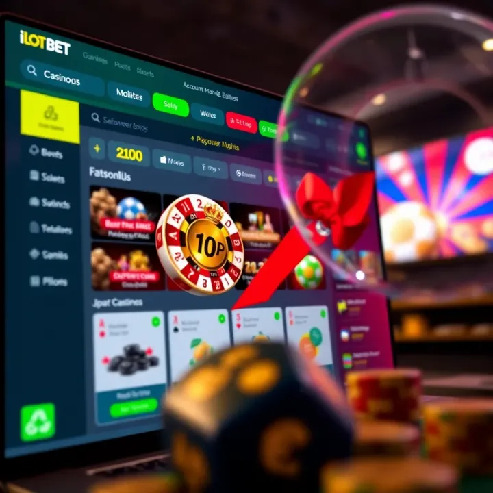 Ilot Bet Casino Platform Features and Account Management Dashboard view of Ilot Bet Casino platform highlighting account management and gaming features
