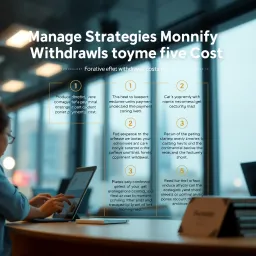 Graphic illustrating tips to reduce and manage expenses related to online payment withdrawals