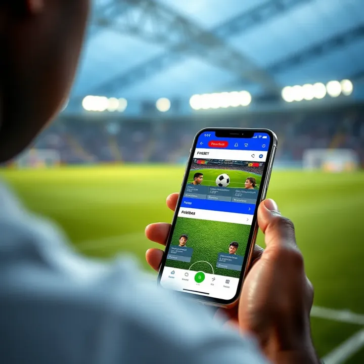 Mobile device showing football prediction features after successful Mlite Forebet login