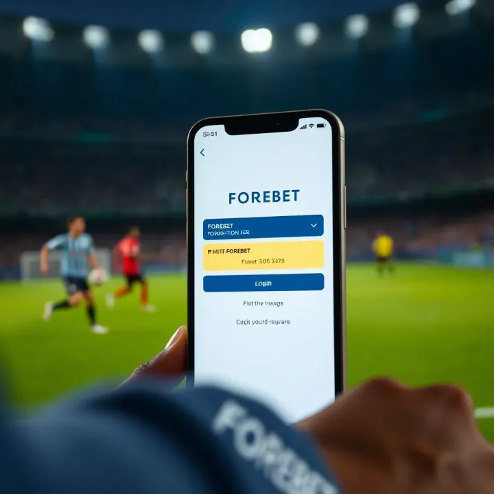Mobile phone screen displaying Mlite Forebet login page with football prediction options