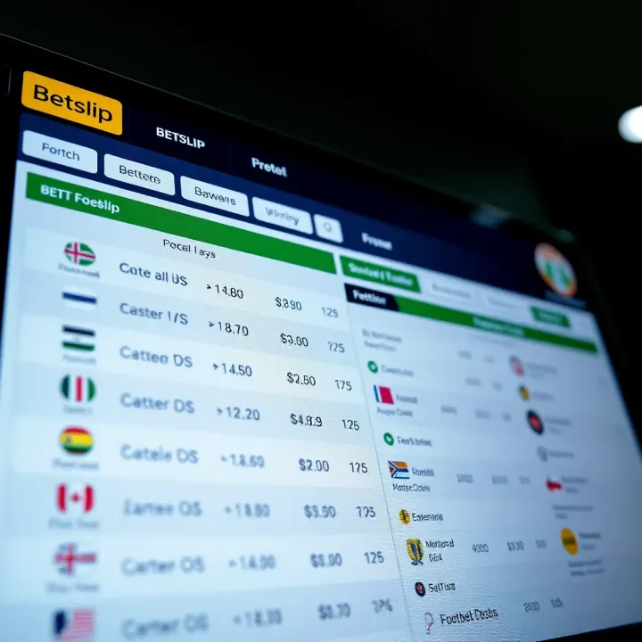 A digital betslip displaying multiple football match bets with odds and potential winnings