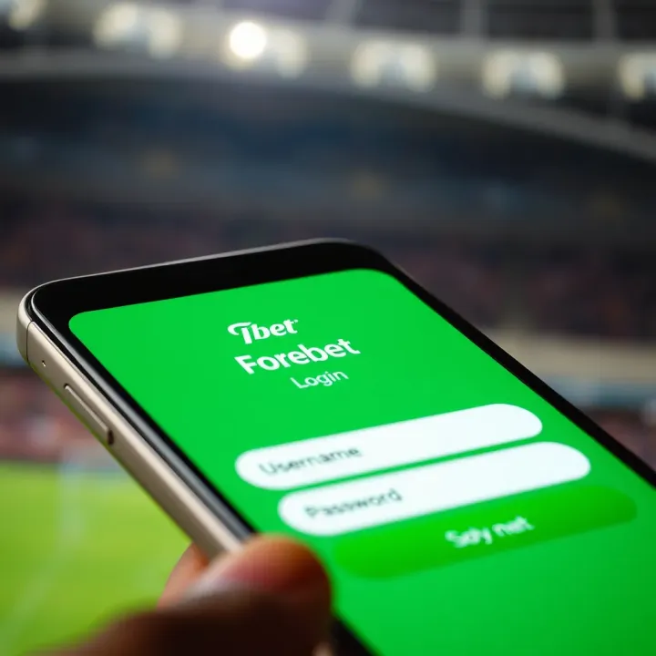Secure Forebet login screen on a mobile device showing username and password input fields