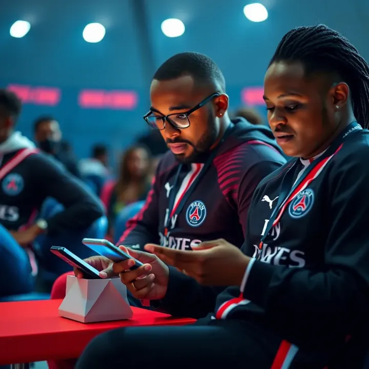 Nigerian football fans using Forebet predictions on digital devices to enhance betting strategies