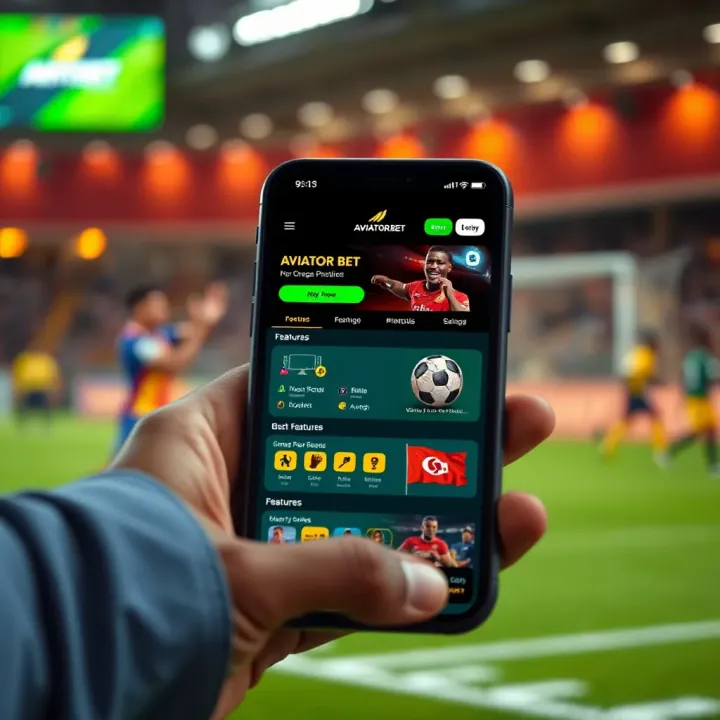 Illustration of a digital betting interface showcasing Aviator Bet features on a mobile device