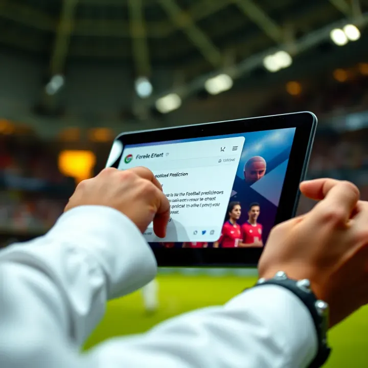 Email interface displaying a football prediction alert from Forebet