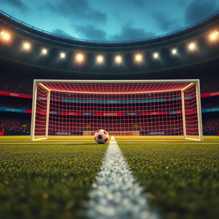 Understanding Forebet Goal Predictions Football field with goalposts and a graph showing predicted goal totals