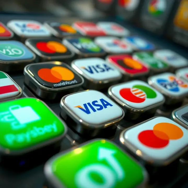 Various electronic payment methods icons supported in Nigeria