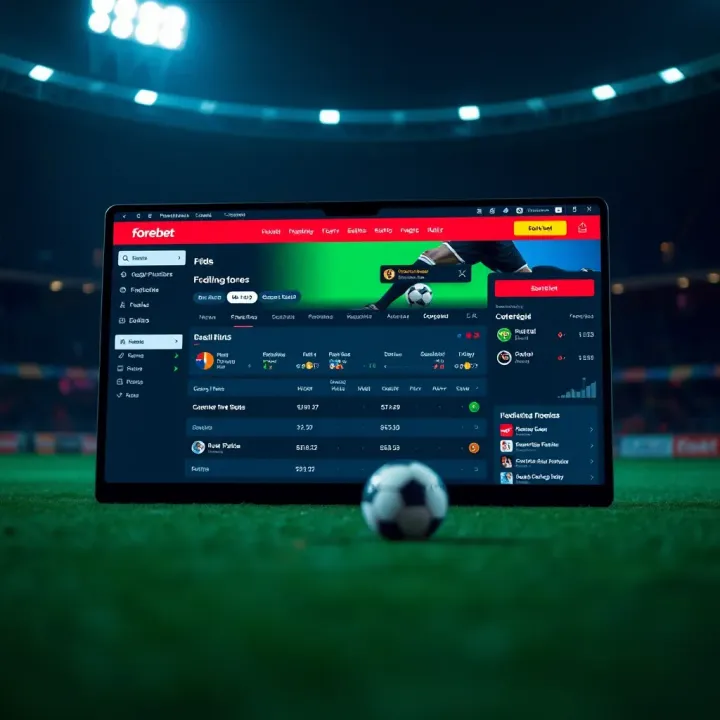 Screenshot of Forebet homepage highlighting football match predictions and betting options
