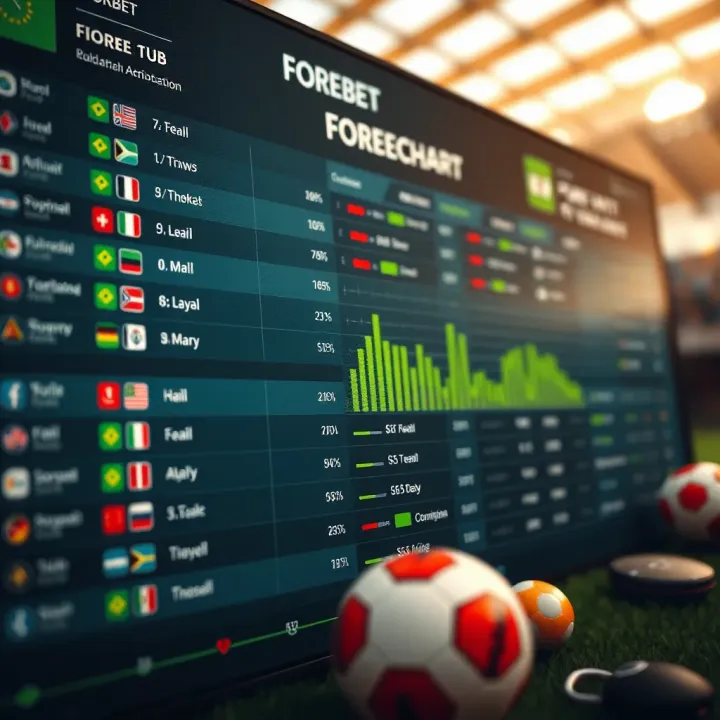 Detailed Football Match Forecast Chart Detailed football match forecast chart showing team statistics and predicted outcomes