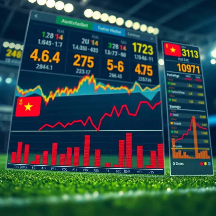 Graphical representation of football match predictions showcasing statistical data and trend analysis