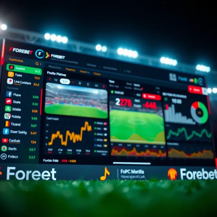 Dashboard displaying live football score predictions and analytics