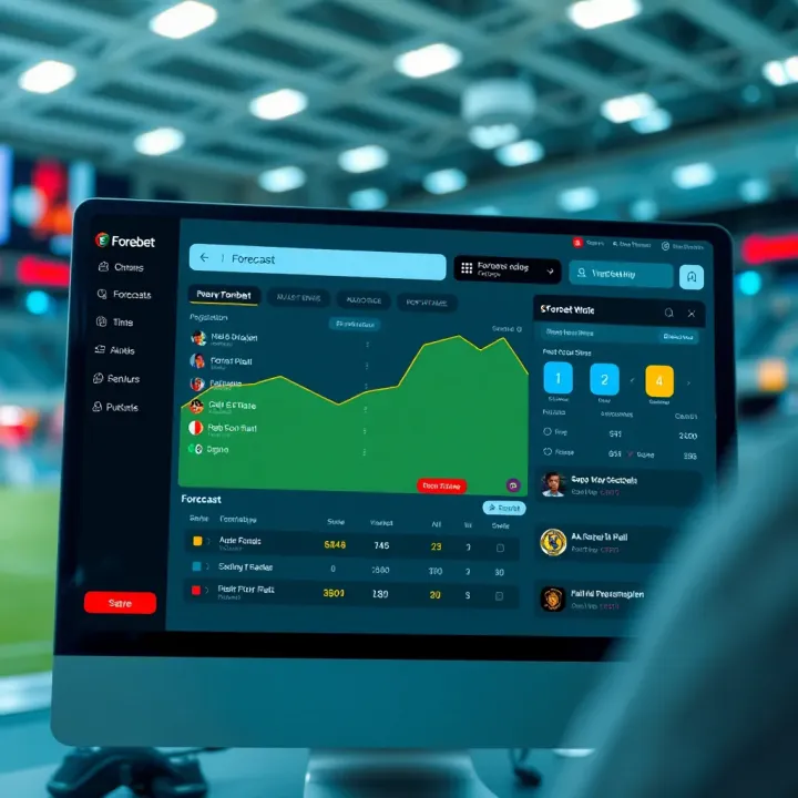 User interface showing football match forecasts and betting advice