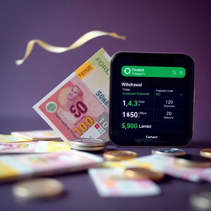 Representation of Withdrawal Limits and Transactions on Forebet USSD Platform Illustration of a digital wallet with Nigerian naira notes symbolizing transaction limits on Forebet USSD