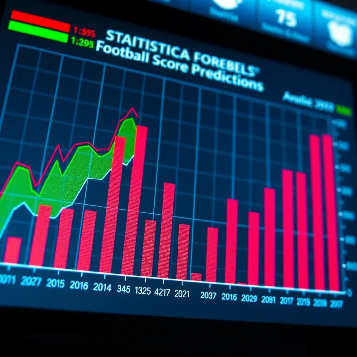 Graph showing statistical analysis used in football match score predictions